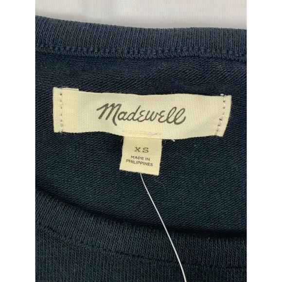 NWT Madewell Crewneck Short Sleeve Bodysuit Thong Women's size XS Black - Picture 7 of 12